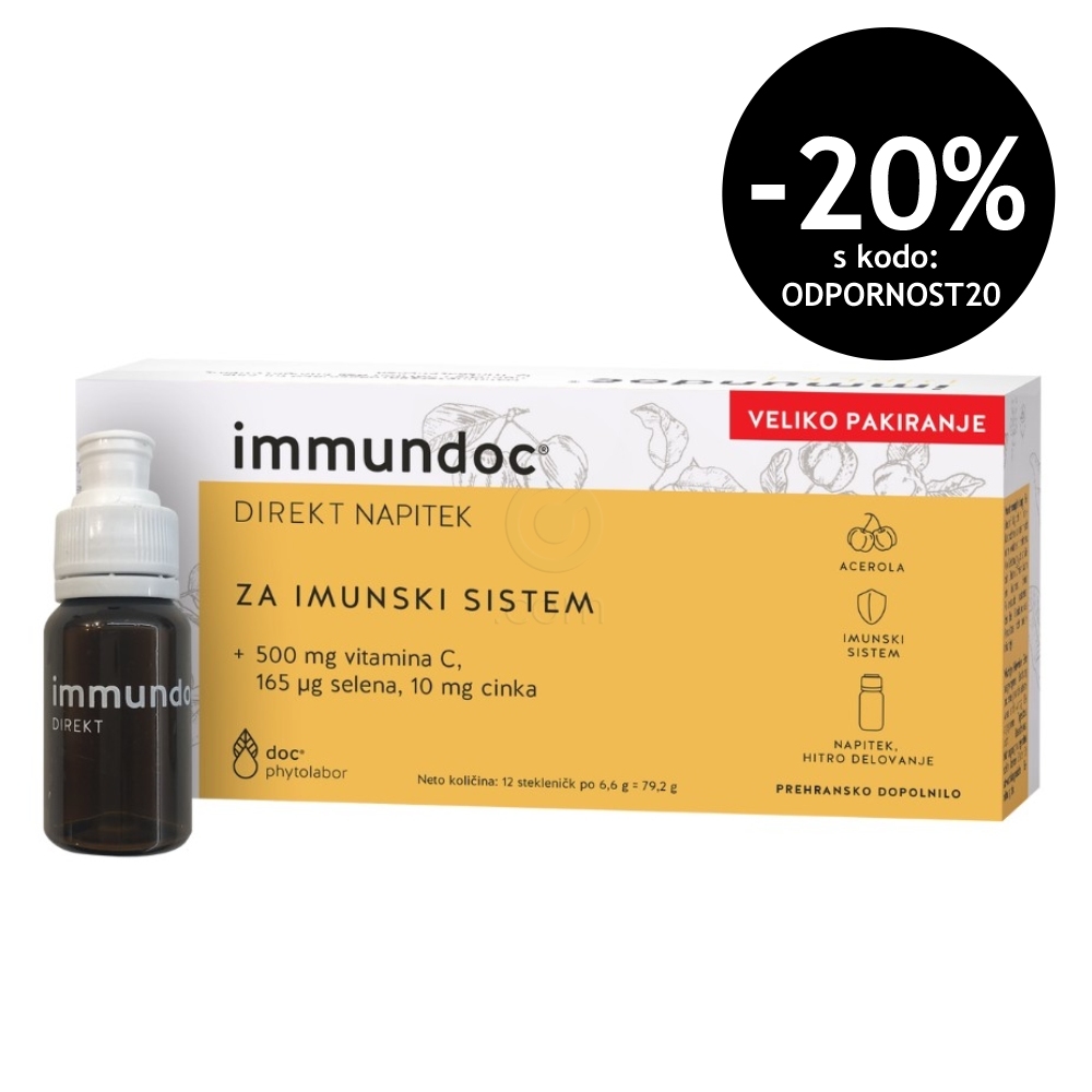 immundoc Direkt, napitek v stekleničkah (12 x 12,3 g)